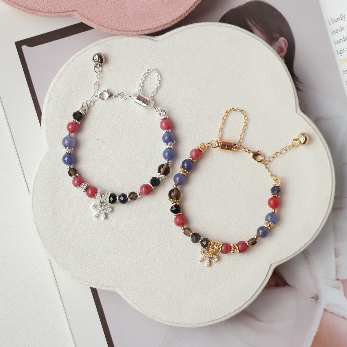 Breast Cancer Awareness: Courage Within 6mm (Chain, Magnetic Clasp with Adjustable Lobster Clasp)
