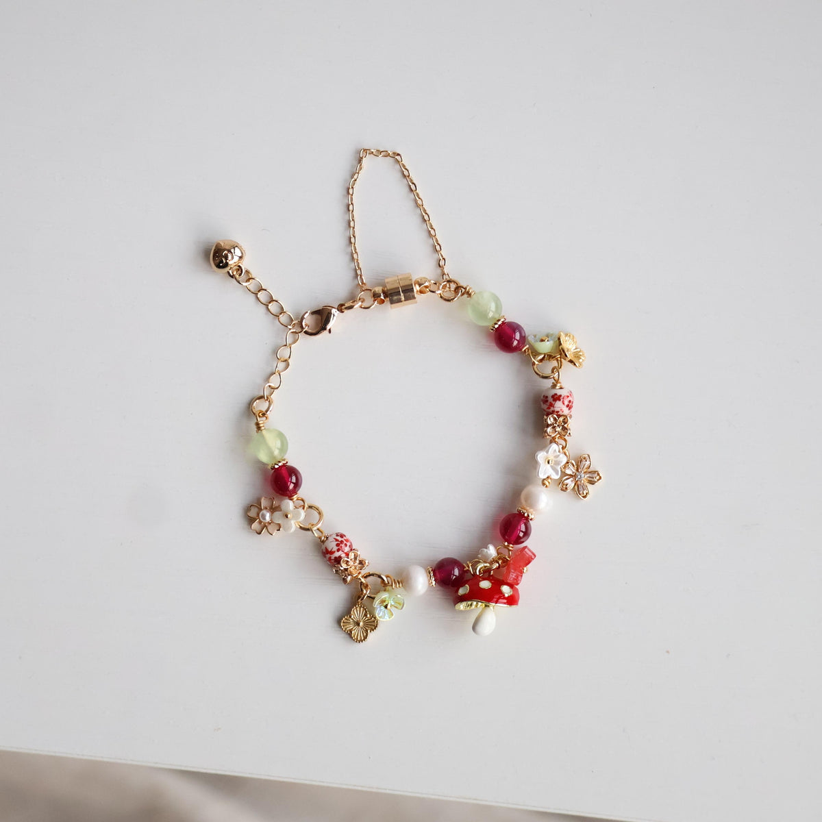 Shroomy 6mm (Chain, Magnetic Clasp with Adjustable Lobster Clasp)