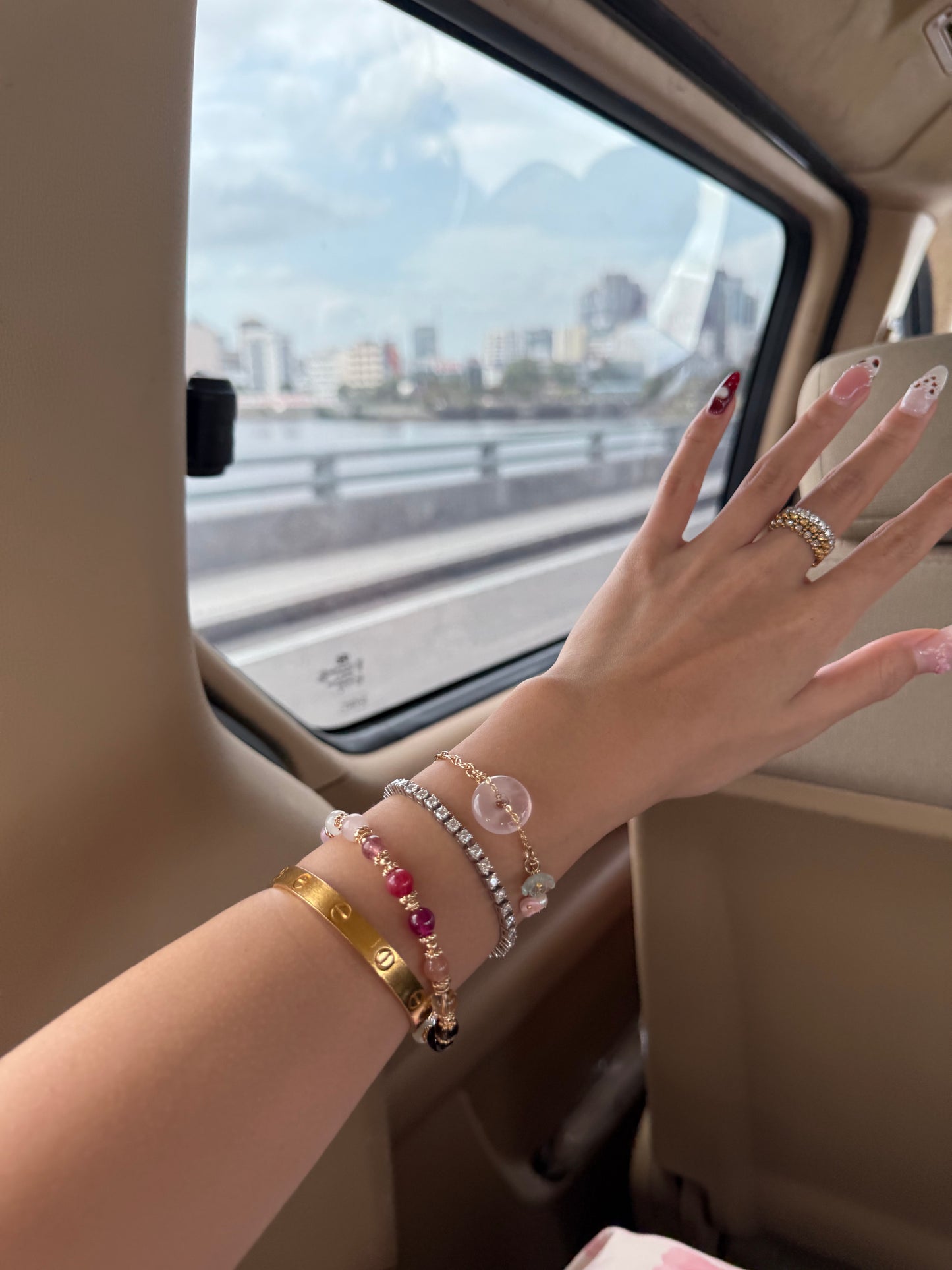 Cheru Customs - Rainbow Duobao 多宝 6mm Natural Crystal Stacker Bracelet 15CM