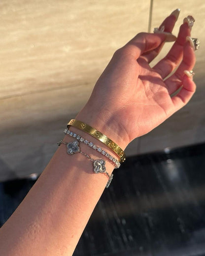 3MM Full Moissanite Tennis Bracelet AU750