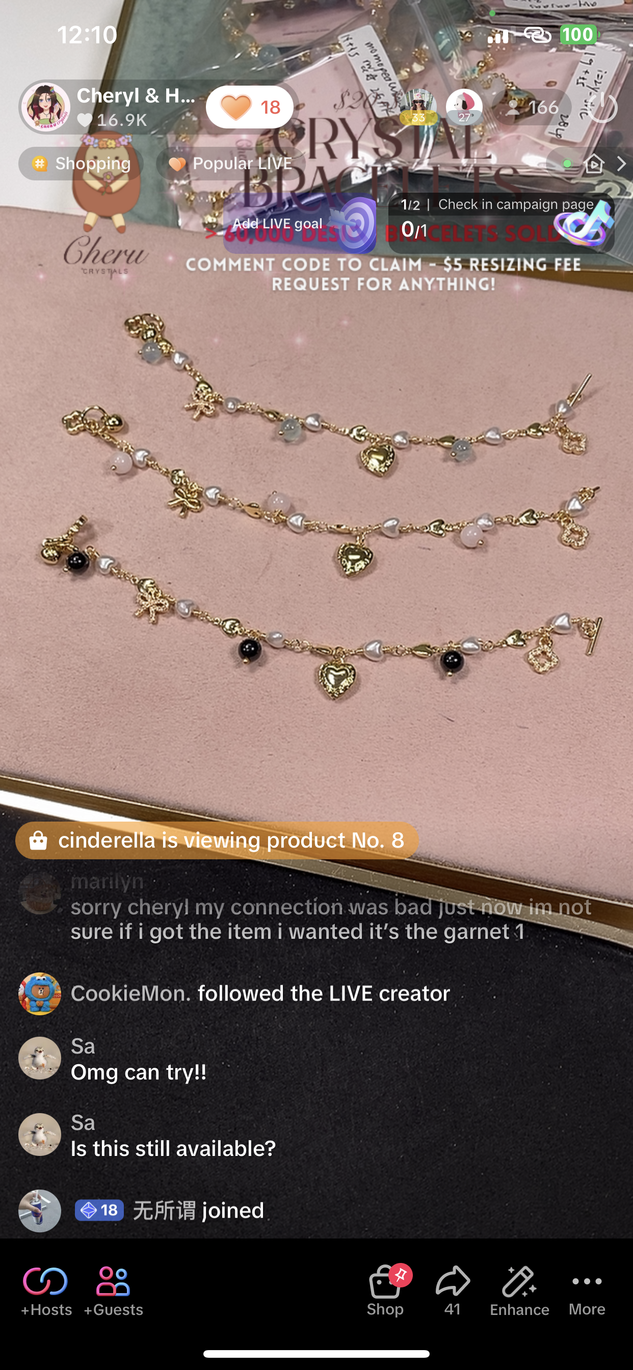 *Instocks* Dangly V2 with Ribbon, Heart Locket & Mini Clover Natural Crystal Bracelet (OT Clasp)