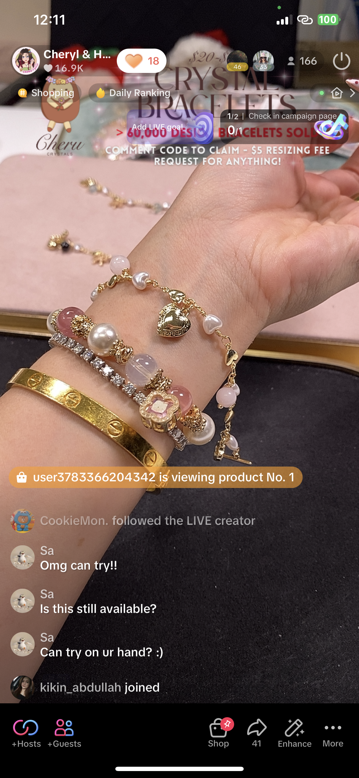 *Instocks* Dangly V2 with Ribbon, Heart Locket & Mini Clover Natural Crystal Bracelet (OT Clasp)