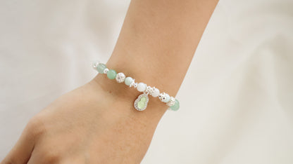 Green Jadeite & Green Aventurine, Rose Quartz & Whie Jadeite, Girasol Quartz & Clear Quartz — Mini Hulu Series | 8mm (Elastic)