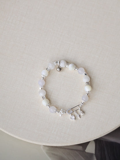 Aurielle Safety Pin Collection: White 8mm (Elastic)