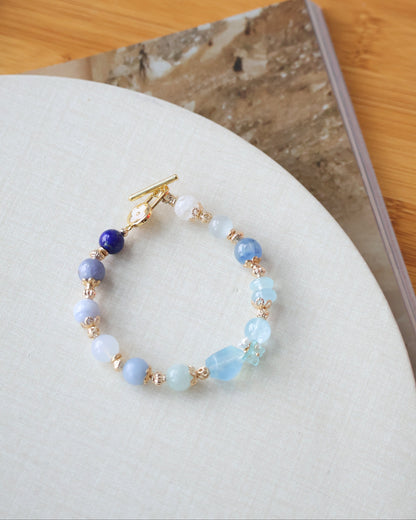 *Instocks* - Azurea Blue 8mm Duobao w OT Clasp