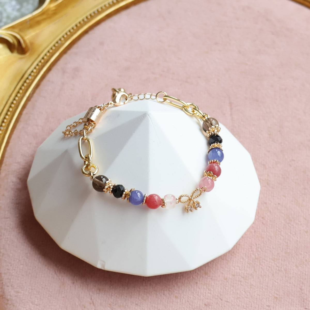 Breast Cancer Awareness: Divine Hope 6mm (Chain, Magnetic Clasp with Adjustable Lobster Clasp)
