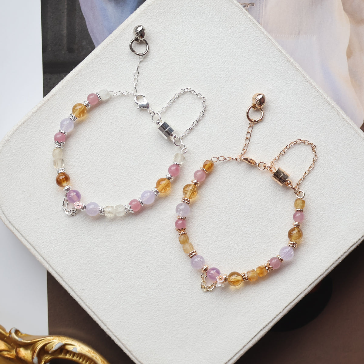 Passion Fruit 6mm (Chain, Magnetic Clasp with Adjustable Lobster Clasp)