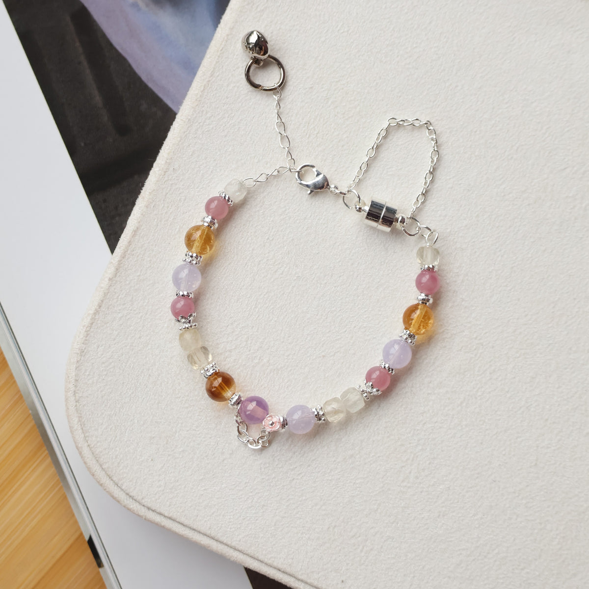 Passion Fruit 6mm (Chain, Magnetic Clasp with Adjustable Lobster Clasp)