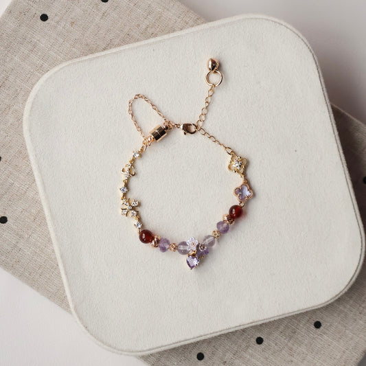 Purple Ghost 6mm (Chain, Magnetic Clasp with Adjustable Lobster Clasp)
