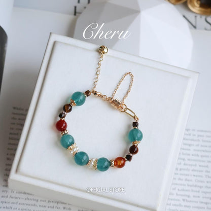 Fruit Pebbles: Blueberry Tomatoes 8mm (Chain, Magnetic Clasp with Adjustable Lobster Clasp)
