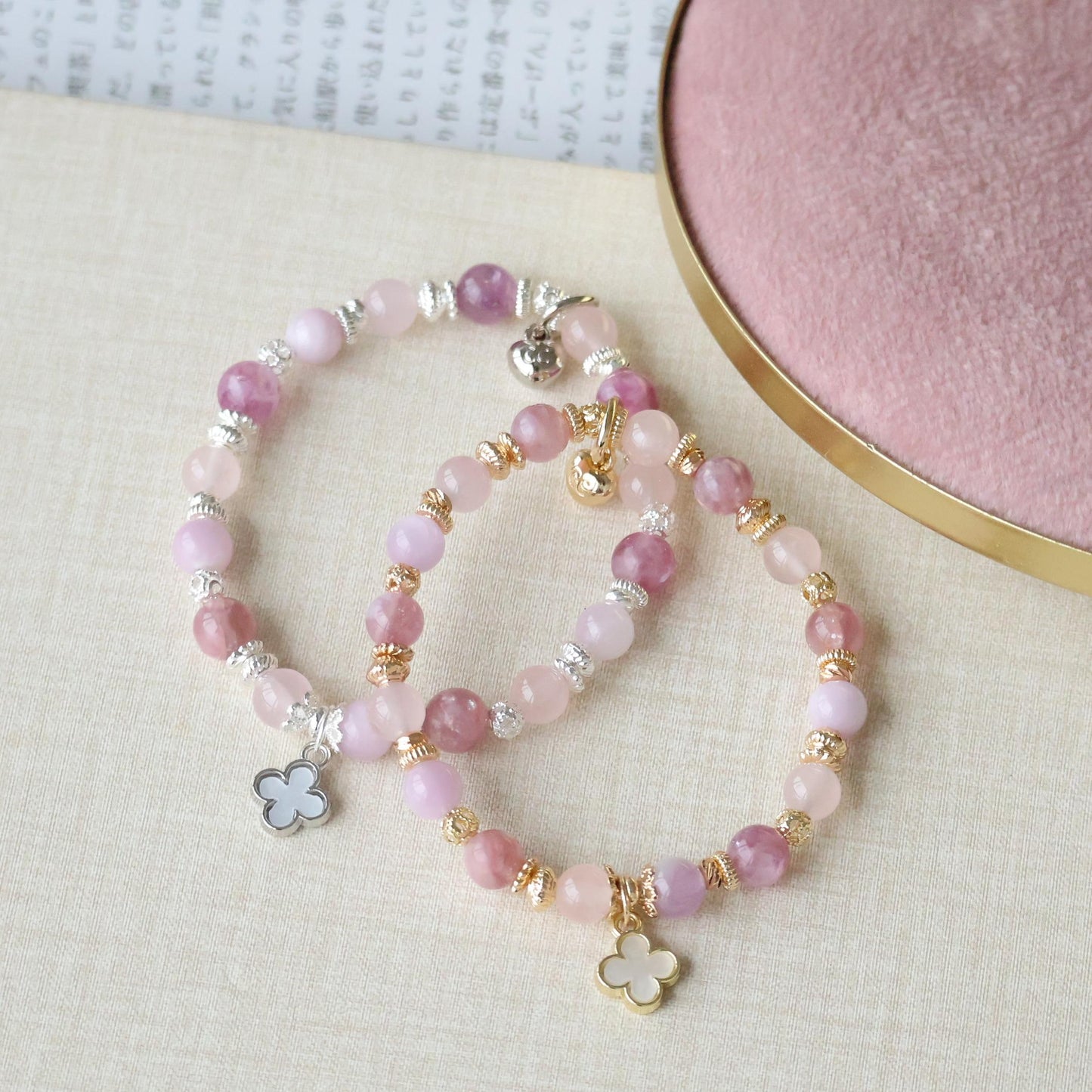 Ada Mini Clover: Pink 6mm (Elastic)