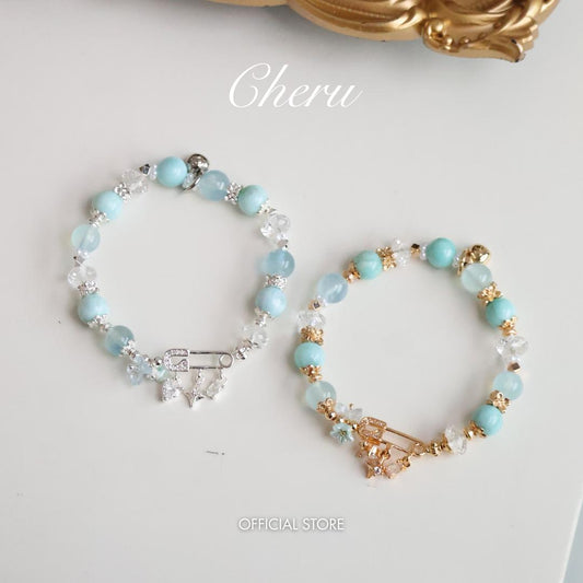 Aurielle Safety Pin Collection: Sky (Elastic)