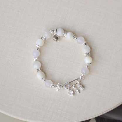 Aurielle Safety Pin Collection: White 8mm (Elastic)