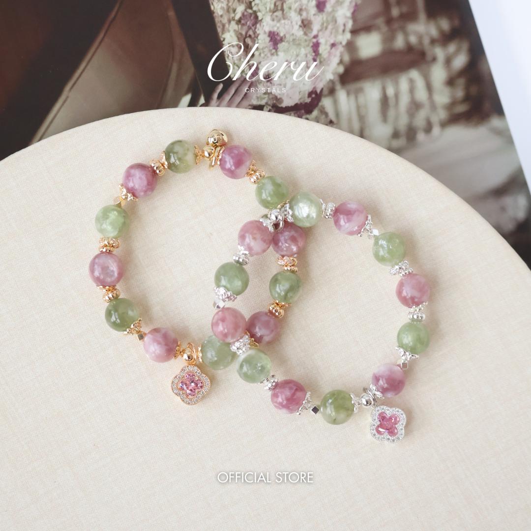 Cordelia Twin 10mm - Purple Emerald Mica & Green Emerald Mica (Elastic)