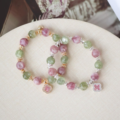 Cordelia Twin 10mm - Purple Emerald Mica & Green Emerald Mica (Elastic)