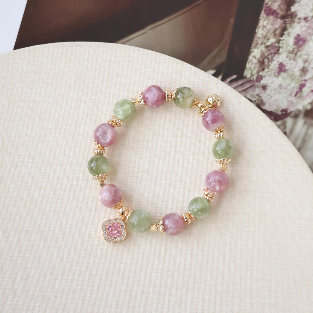 Cordelia Twin 10mm - Purple Emerald Mica & Green Emerald Mica (Elastic)