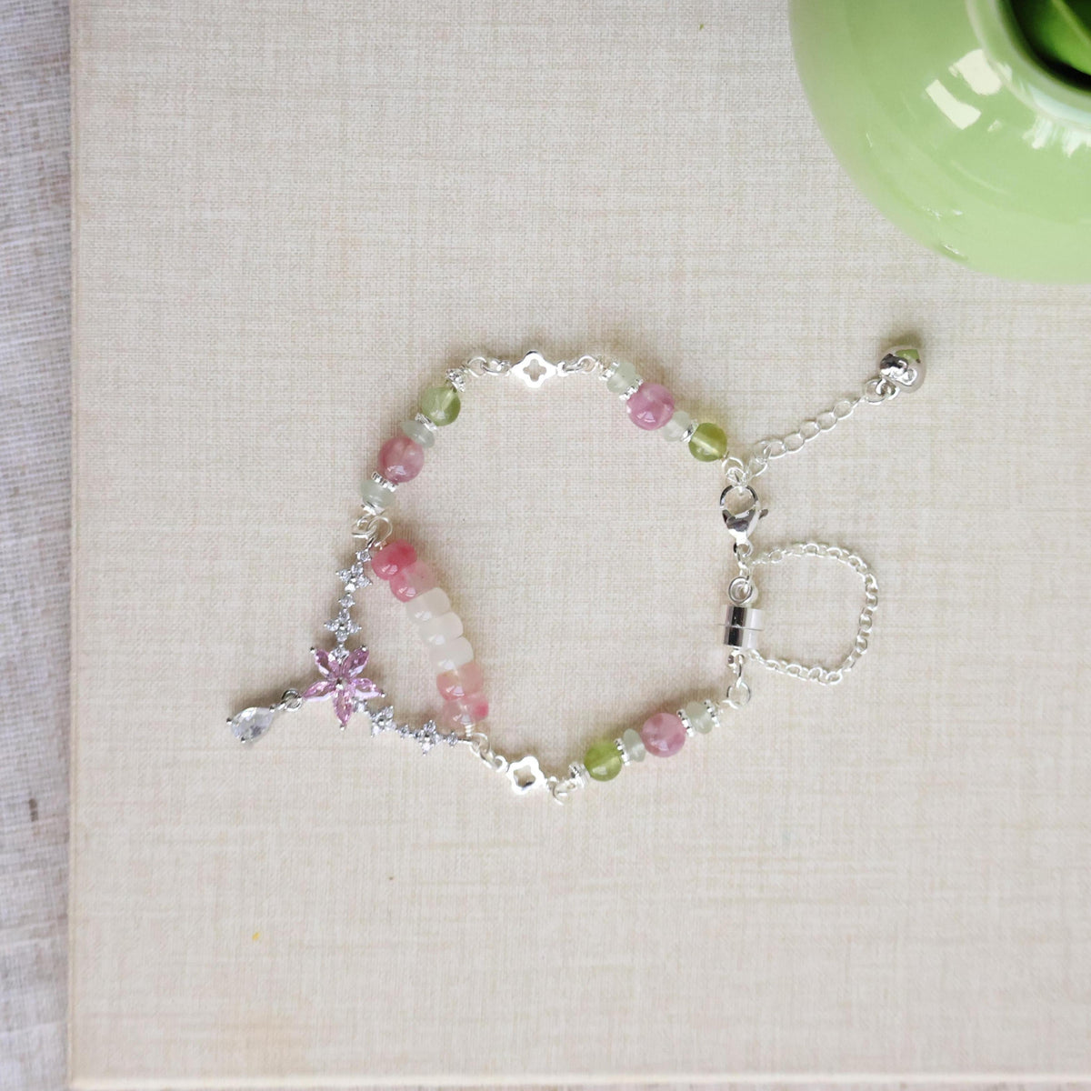 Be a Flower 6mm (Chain, Magnetic Clasp with Adjustable Lobster Clasp)