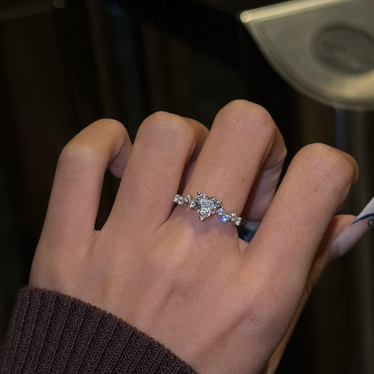 [Cheru] Adora 1CT Moissanite Heart Ring AU750