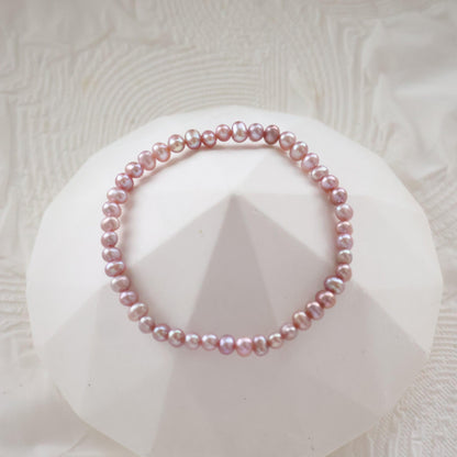 Full Freshwater Pearls Rose Champagne 3mm (Elastic)